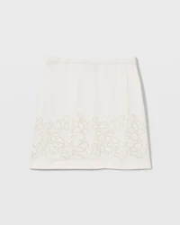 Embroidered Eyelet Mini Skirt