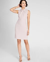 Twist Neck Sheath Dress