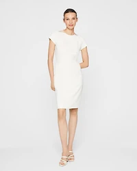 Sheer Detail Sheath Dress