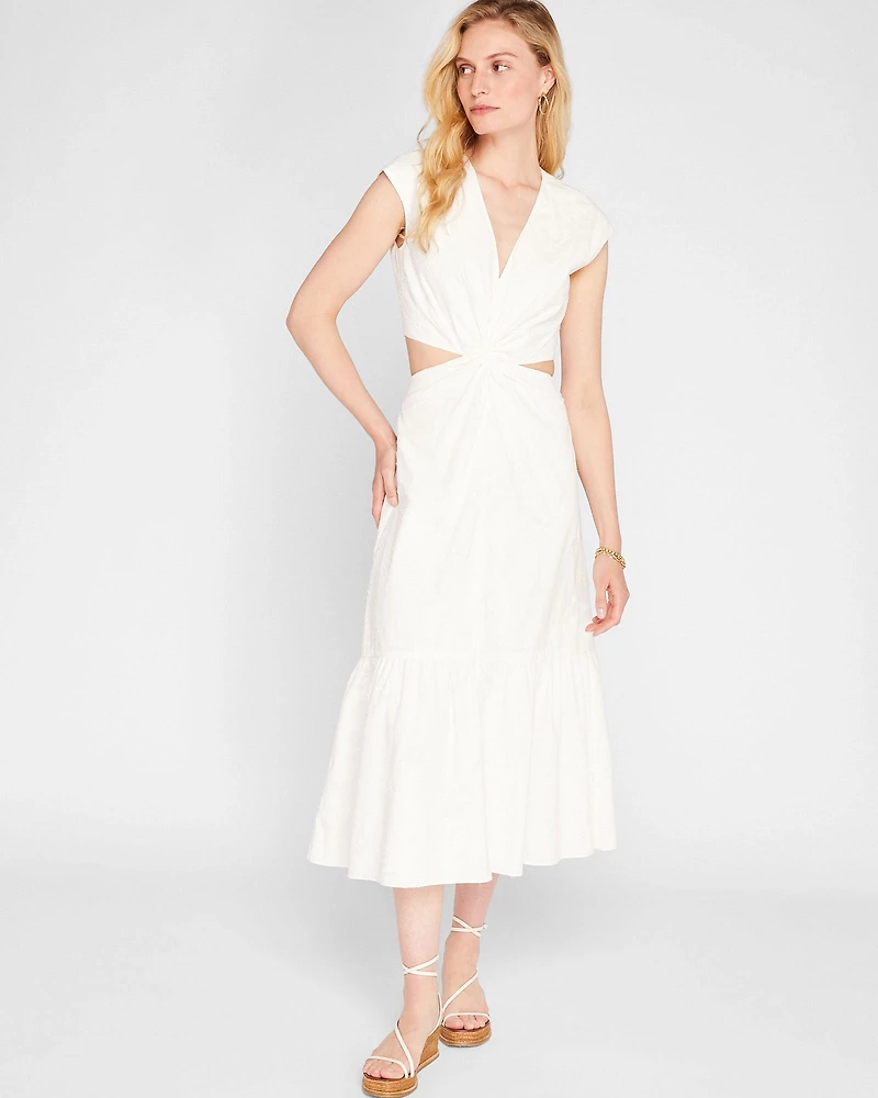 Twist Front Cut Out Maxi Dress