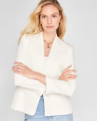 Embroidered Eyelet Blazer