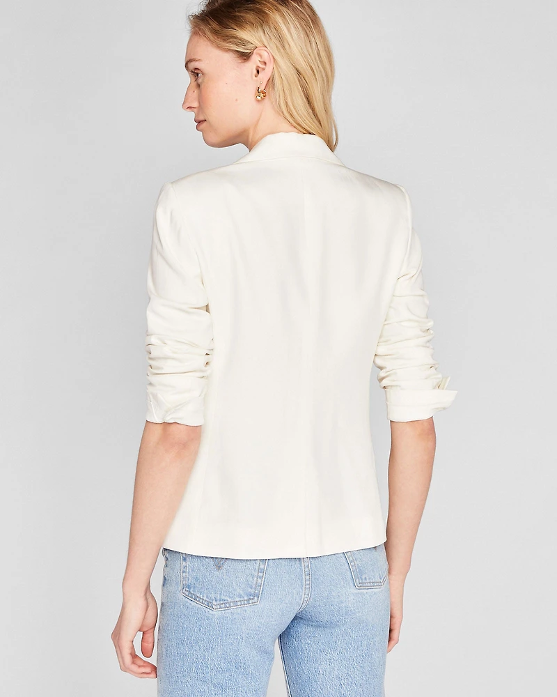 Embroidered Eyelet Blazer