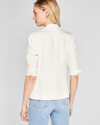 Embroidered Eyelet Blazer