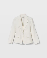 Embroidered Eyelet Blazer