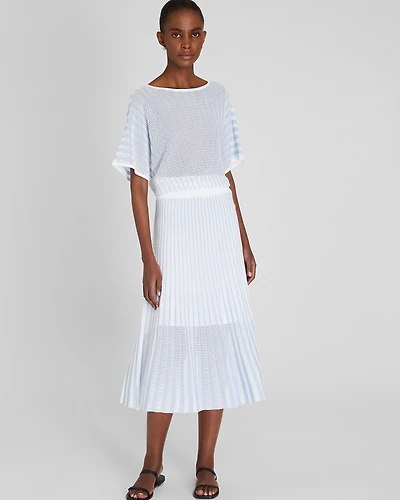 Novelty Pointelle Stripe Skirt