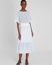 Novelty Pointelle Stripe Skirt
