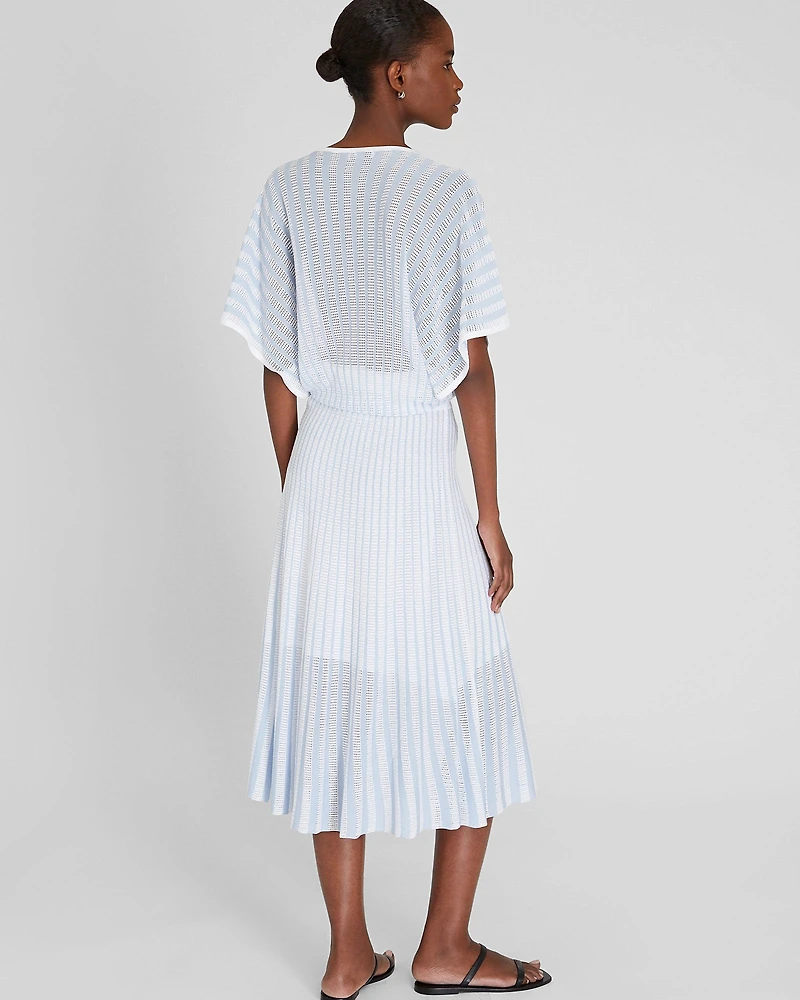 Novelty Pointelle Stripe Skirt