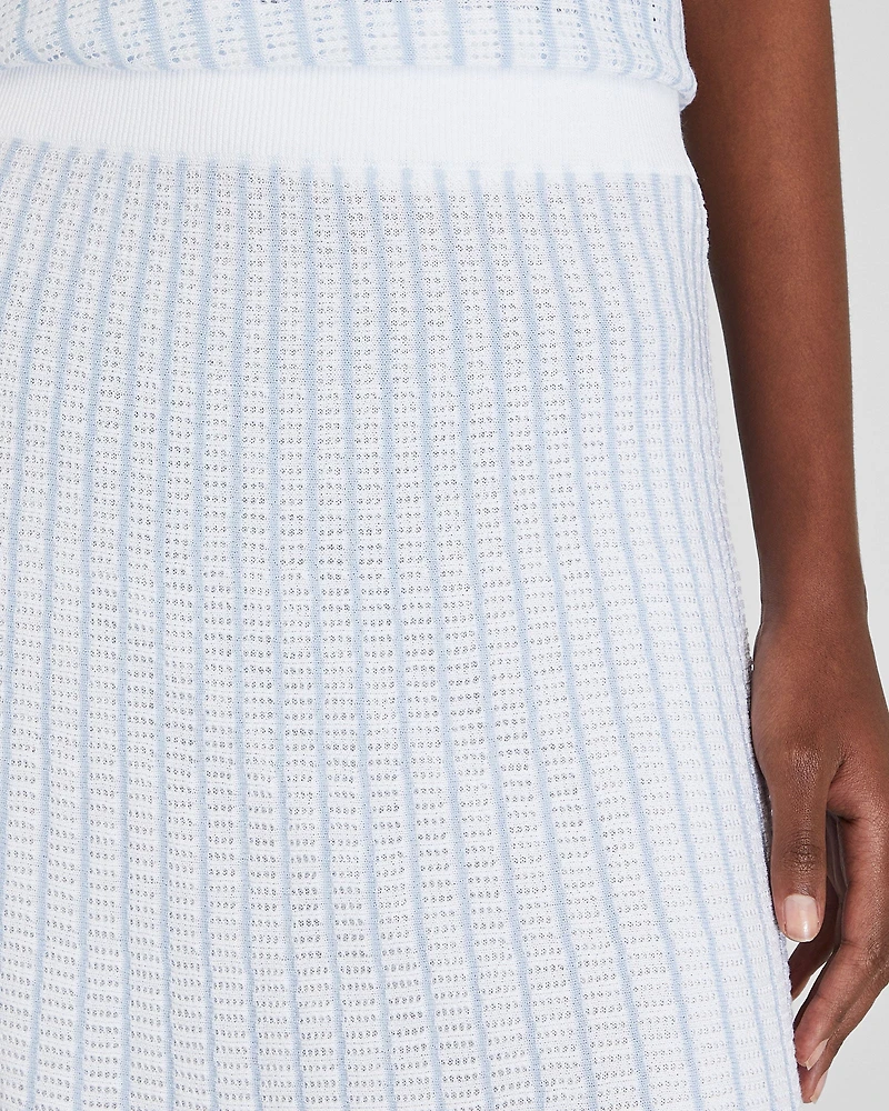 Novelty Pointelle Stripe Skirt