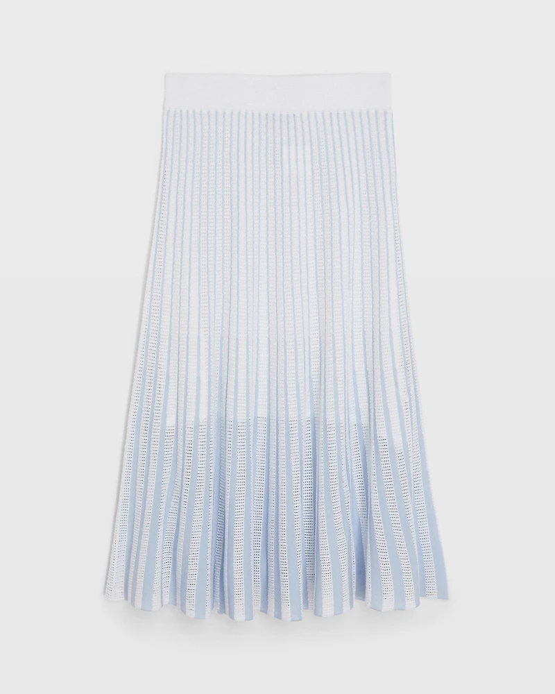 Novelty Pointelle Stripe Skirt