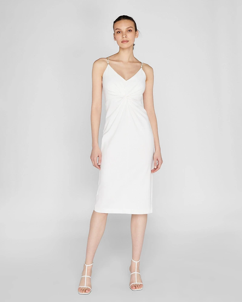 Front Twist Midi Dress