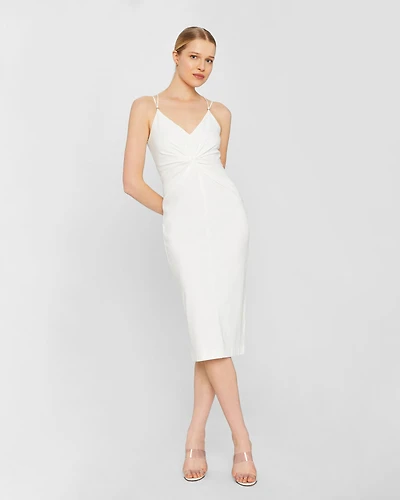Front Twist Midi Dress