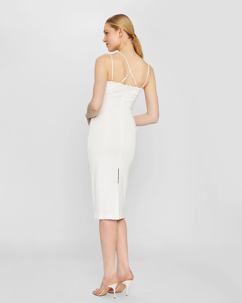 Front Twist Midi Dress