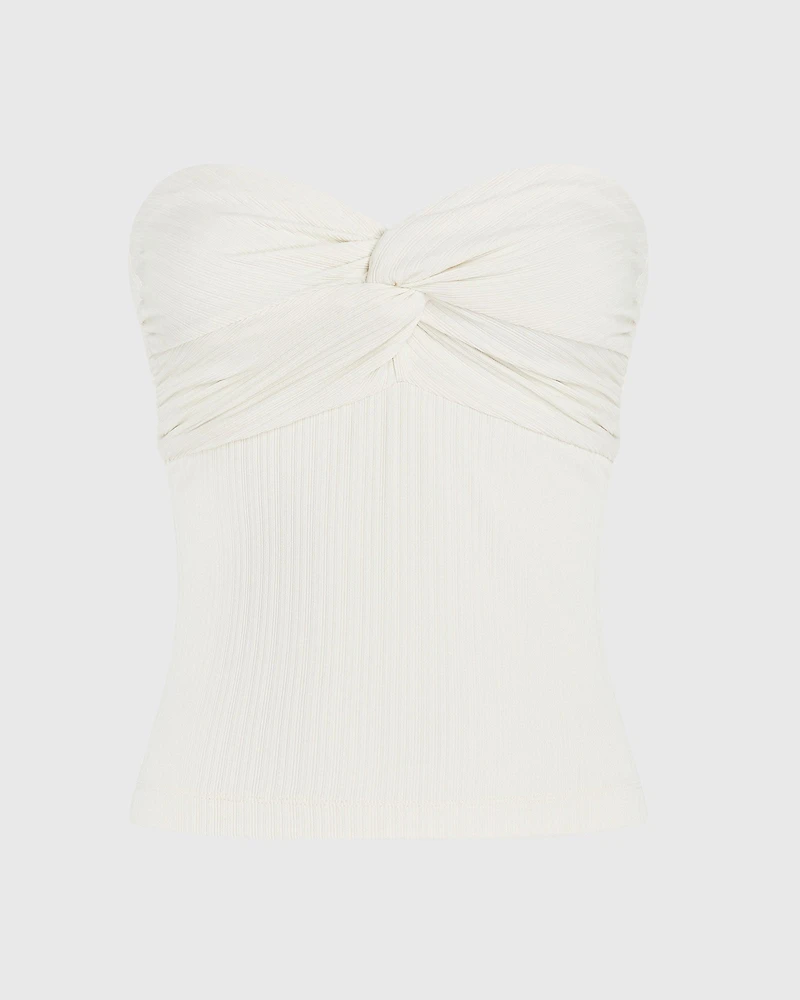 Plissé Bustier Top