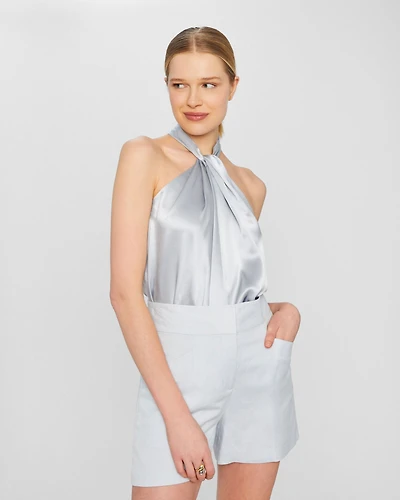 Silk Drape Halter Top