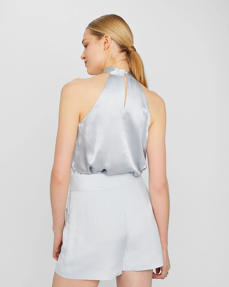 Silk Drape Halter Top