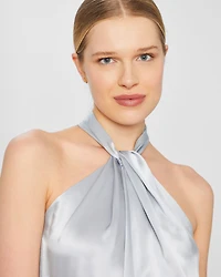 Silk Drape Halter Top
