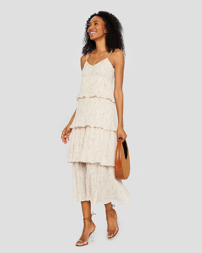 Pleated Tiers Occasion Dress