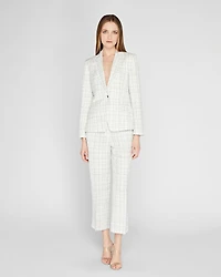 Plaid Signature Linen Blend Blazer