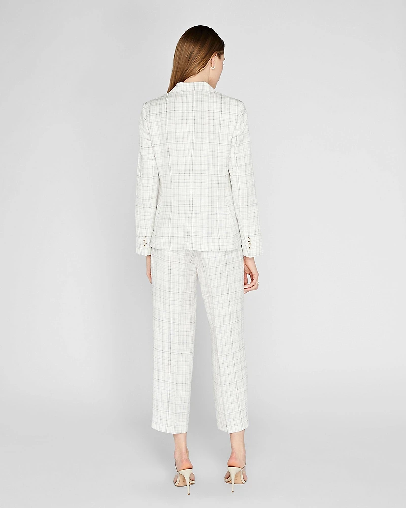 Plaid Signature Linen Blend Pant