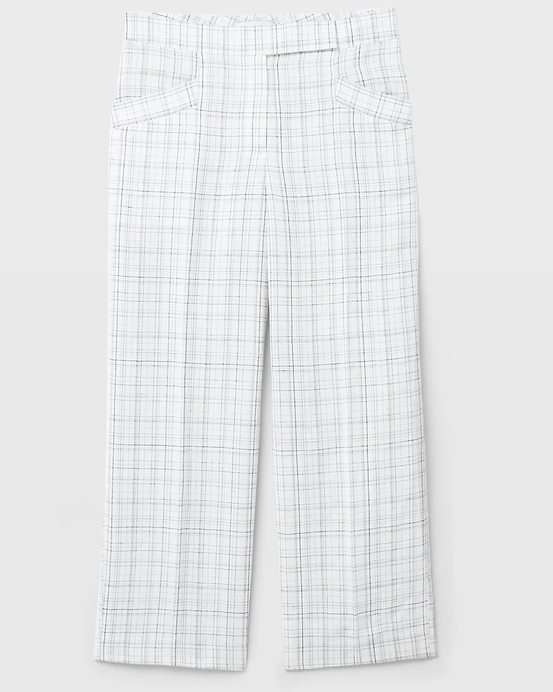 Plaid Signature Linen Blend Pant