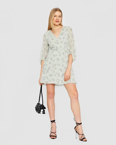 Pitched Sleeve Mini Dress