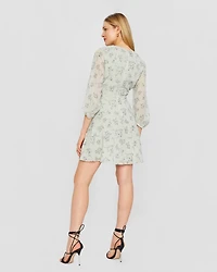 Pitched Sleeve Mini Dress