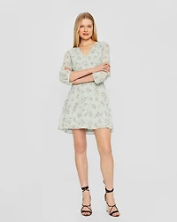 Pitched Sleeve Mini Dress