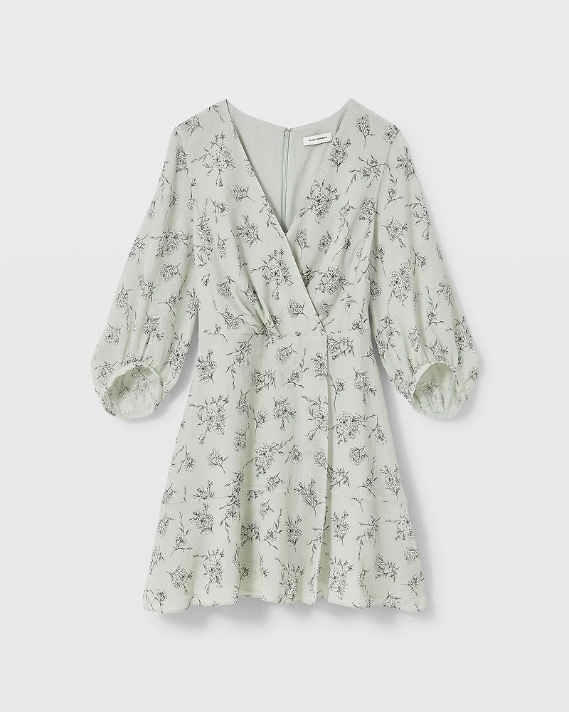 Pitched Sleeve Mini Dress