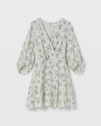 Pitched Sleeve Mini Dress