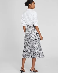 Printed Pleat Skirt