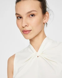 Sleeveless Twist Neck Top
