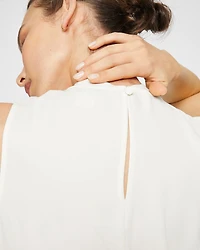 Sleeveless Twist Neck Top