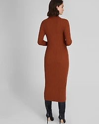 Ribbed Collared Cardigan Dress