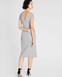 Sleeveless V-Neck Sweater Dress
