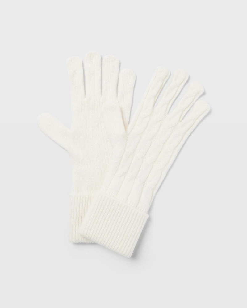 Cable-Knit Cashmere Gloves