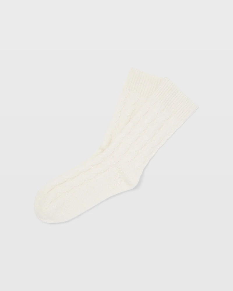 Cable-Knit Cashmere Socks