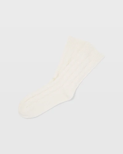 Cable-Knit Cashmere Socks