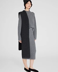Wool Blend Ribbed-Knit Scarf