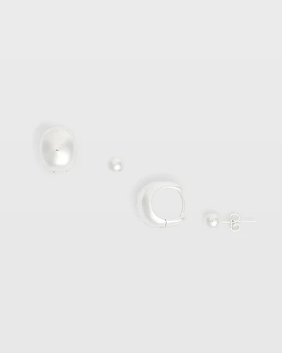 Tapered Hoop Earring Set
