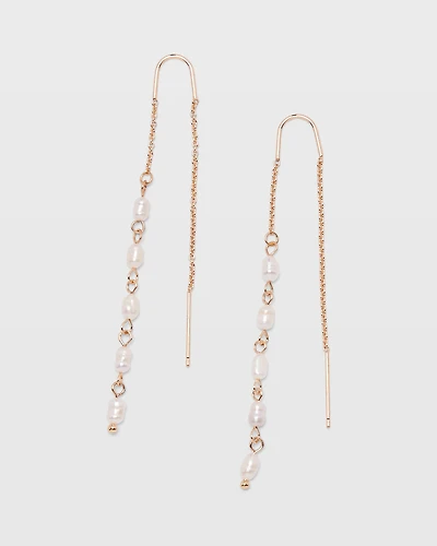 Mini Pearl Threader Earrings