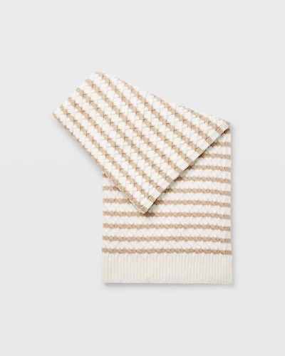 Striped Cable Blanket