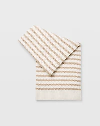Striped Cable Blanket