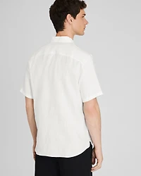 Short Sleeve Slim Linen Shirt