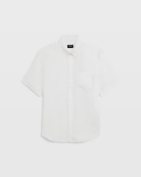 Short Sleeve Slim Linen Shirt