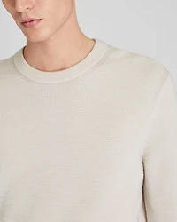 Refined Textured Wool Sweater