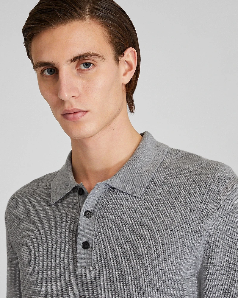 Refined Textured Wool Polo