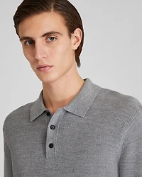 Refined Textured Wool Polo