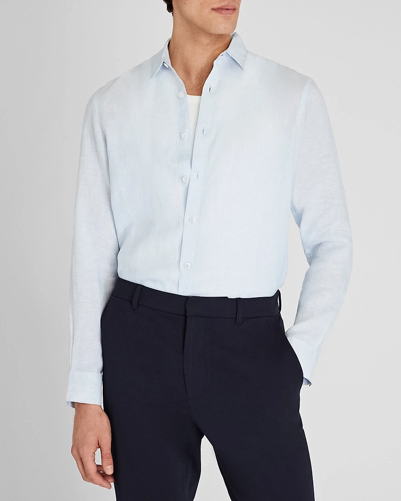 Carlo Bassetti Italian Linen Stripe Shirt