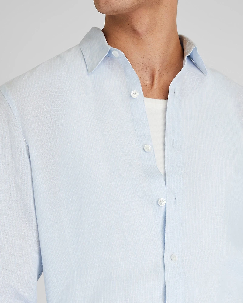 Carlo Bassetti Italian Linen Stripe Shirt
