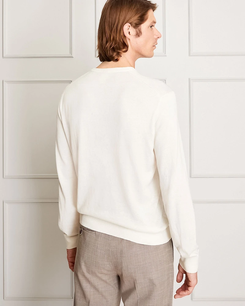 Fine Gauge Silk Blend Crewneck